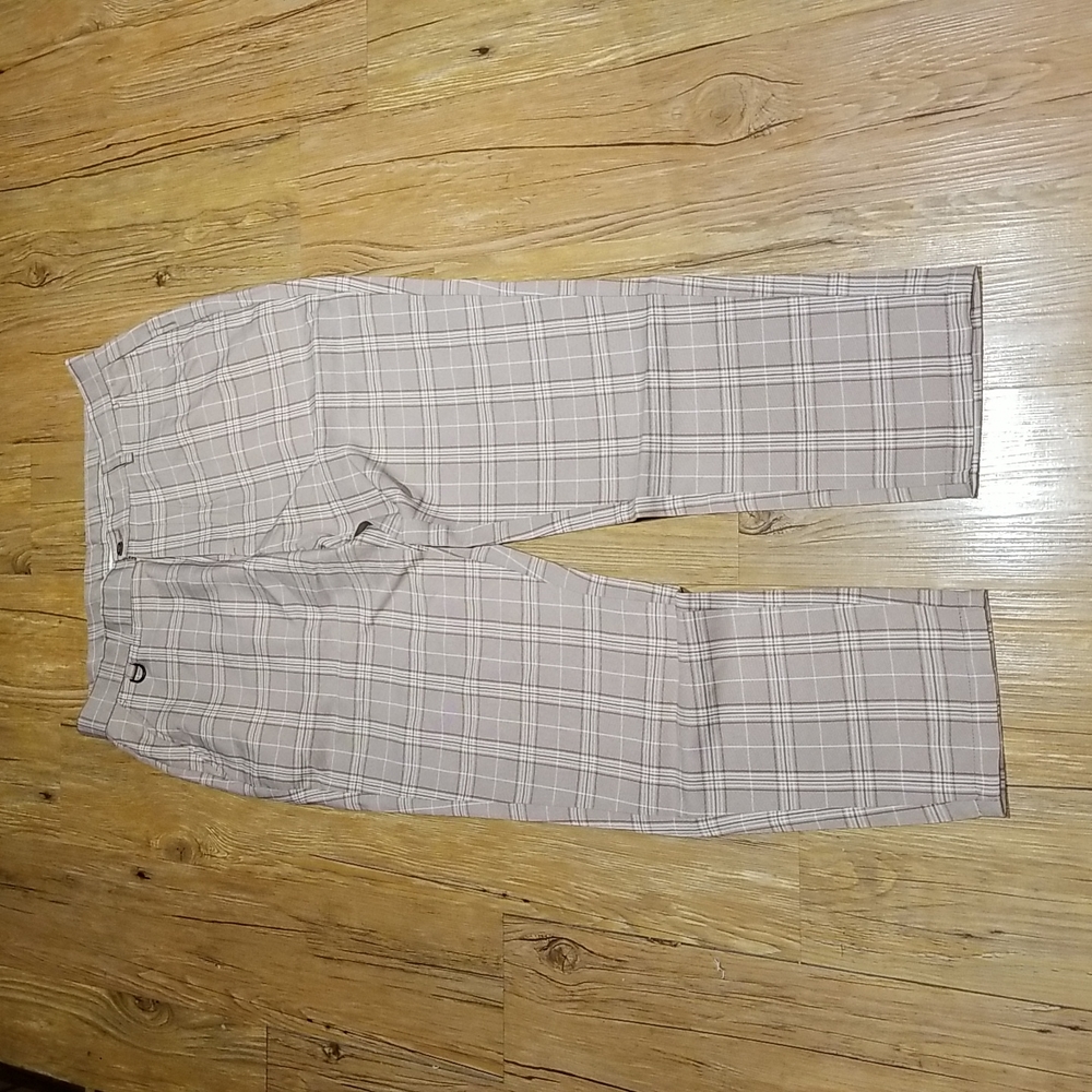 Shein brown plaid pants like new condition sz L